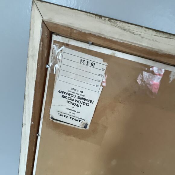 Vtg Original Oil / Acrylic On Board Painting Semi Nude Woman - Picture 13 of 13